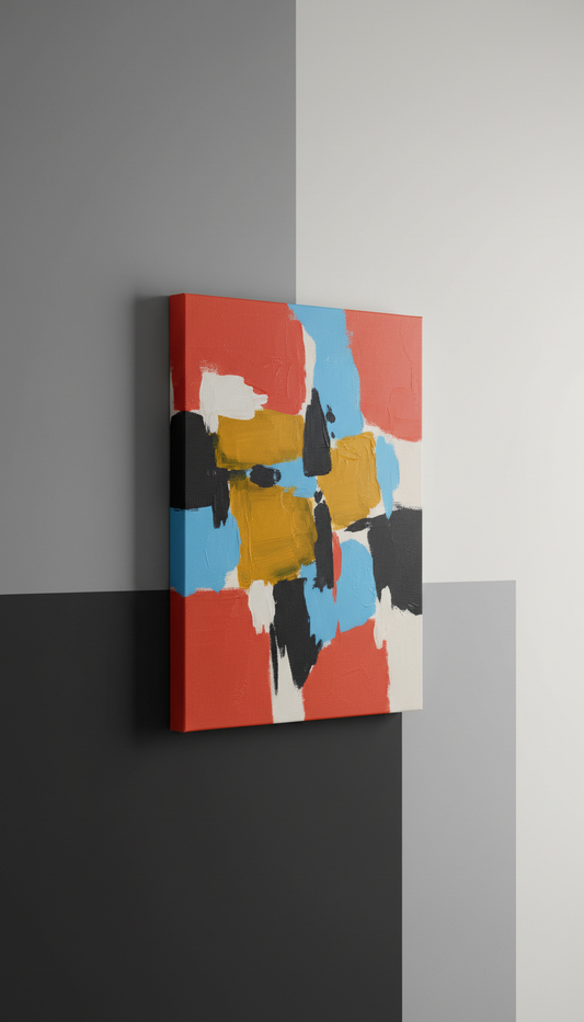 Vermilion Field original canvas